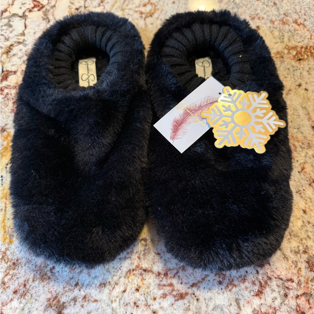 Cozy Black Jessica Simpson  Slippers